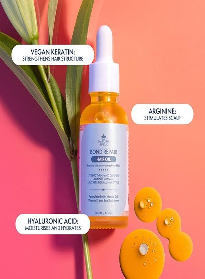 Nature Spell Bond Repair Hair Oil, Protects & Restores Weakened Hair, Suitable for All Hair Types,1 Fl Oz - Image 3