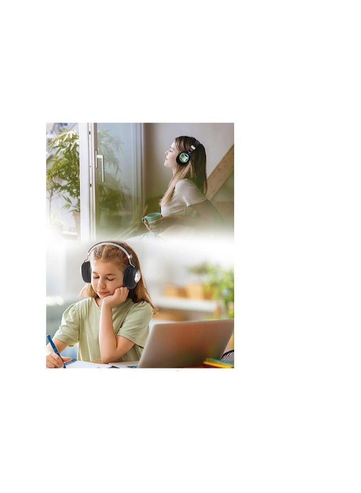 Y&D Kids Wireless Headphones, Bluetooth Over Ear Headphones with Cute Cat Colorful LED Lights,Wireless&Wired,Foldable Build-in Mic Bluetooth Headphones For Kids Girls Teens Adults School - Image 4