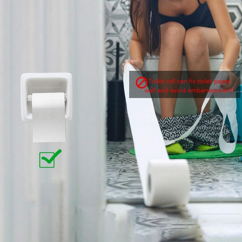 قضيب بديل لحامل ورق التواليت، قضيب تلسكوبي بزنبرك بلاستيكي لحامل ورق الحمام، قضيب ورق منزلي، قطعة واحدة - Image 2