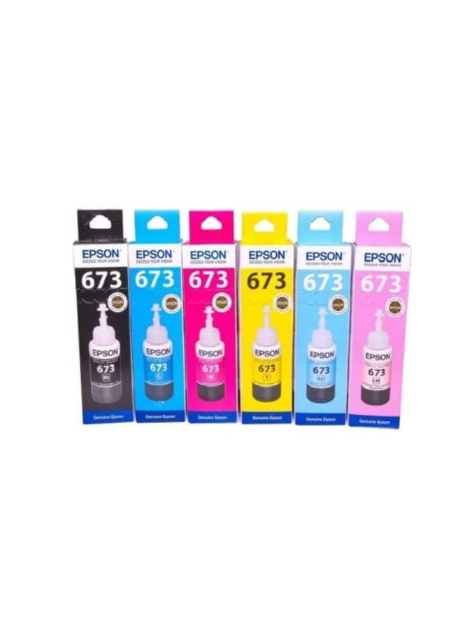 EPSON T673 6-Color Refill Ink Set For L800 / L1800 (Genuine Epson) Manufacturer: Epson - Image 2