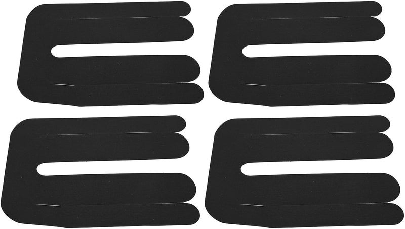 كلاراكو رقعة عضلات الخصر من شريط علم الحركة، رقعة عضلية مرنة، عبوة من 4 قطع، شكل خاص، لحماية الخصر، شرائط استعادة علم الحركة (أسود) - Image 2