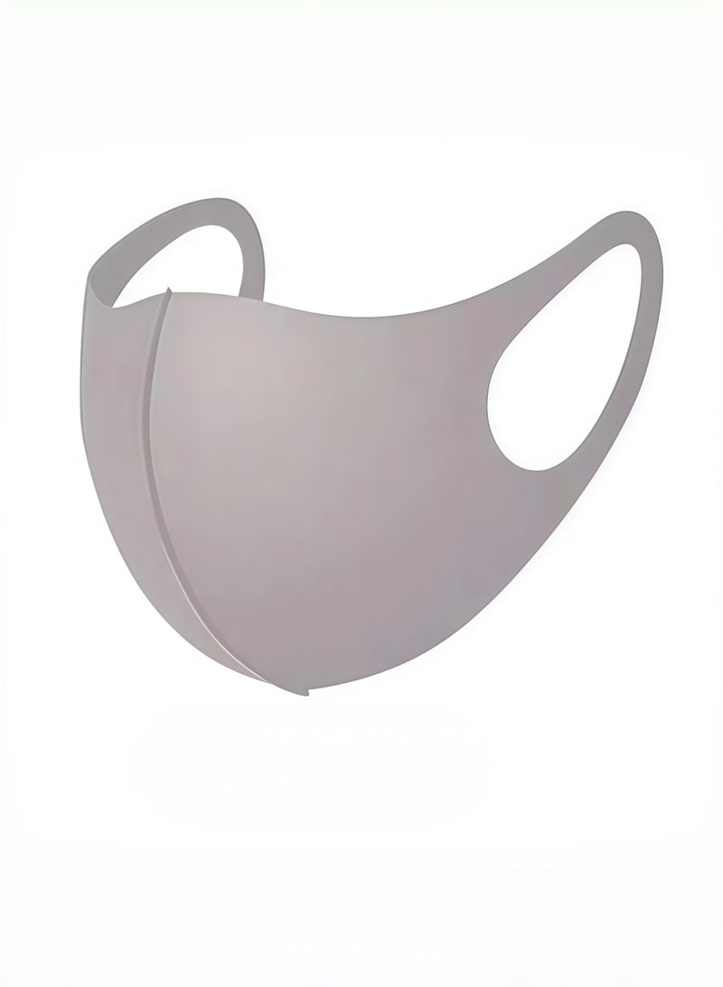 10PCS Gray Reusable Ice Silk Mask, Dustproof Fabric Face Mask