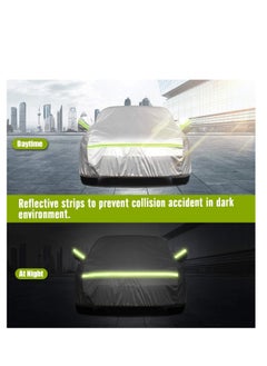 ZUIHAO Outdoor Full Car Cover Sedan Cover Universal Fit 177-194 Inch Sunscreen Heat Protection Dustproof Scratch-Resistant UV Protection Car Cover  - Image 4
