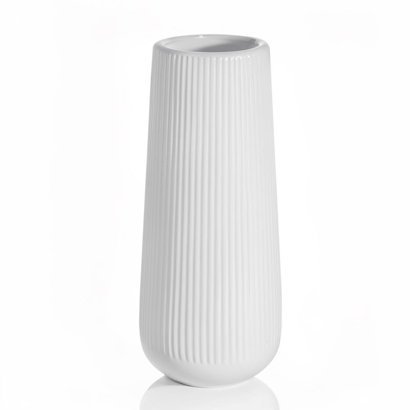SVENJBB Modern Ceramic Vase, Small White Flower Vase for Table Centerpieces and Rustic Farmhouse Decoration - Image 1
