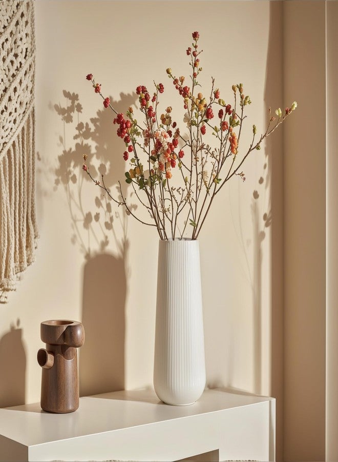 SVENJBB Modern Ceramic Vase, Small White Flower Vase for Table Centerpieces and Rustic Farmhouse Decoration - Image 5
