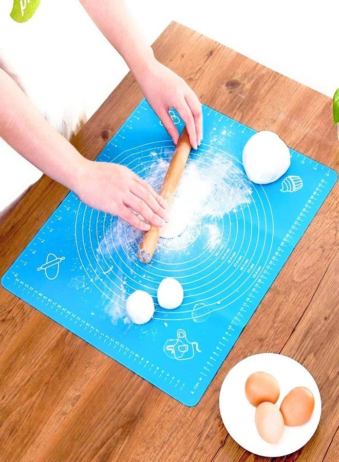 MODUX Silicone Roti Mat 50 x 40 cm Non-Stick Rolling & Kneading Mat for Chapati, Atta Dough, Fondant, Pizza & Baking – Stretchable Reusable Kitchen Baking Mat (Multicolor) - Image 2