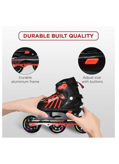 ENDLESS  ENDLESS Inline Adjustable Skates Large 39 EUR (UK 5.5) - 43 EUR (UK 9) for 12 Years and Above | Aluminium Chassis and 100 mm PU Three Wheels | With ABEC 9 Bearings | Indoor and Outdoor  - Image 4