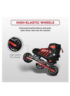ENDLESS  ENDLESS Inline Adjustable Skates Large 39 EUR (UK 5.5) - 43 EUR (UK 9) for 12 Years and Above | Aluminium Chassis and 100 mm PU Three Wheels | With ABEC 9 Bearings | Indoor and Outdoor  - Image 5