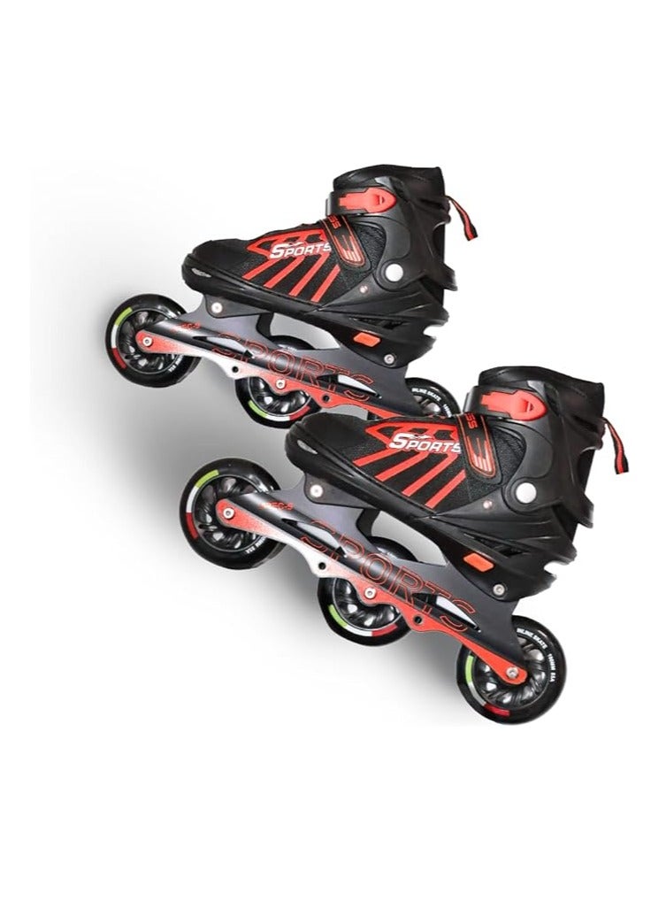 ENDLESS Inline Adjustable Skates Large 39 EUR (UK 5.5) - 43 EUR (UK 9) for 12 Years and Above | Aluminium Chassis and 100 mm PU Three Wheels | With ABEC 9 Bearings | Indoor and Outdoor - Image 2