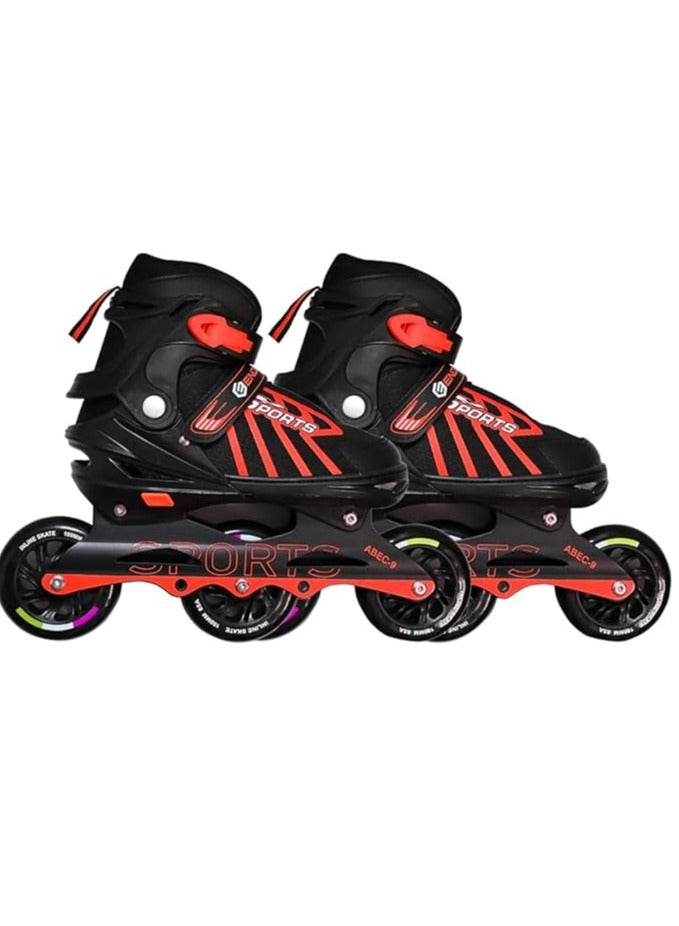 ENDLESS Inline Adjustable Skates Large 39 EUR (UK 5.5) - 43 EUR (UK 9) for 12 Years and Above | Aluminium Chassis and 100 mm PU Three Wheels | With ABEC 9 Bearings | Indoor and Outdoor - Image 1