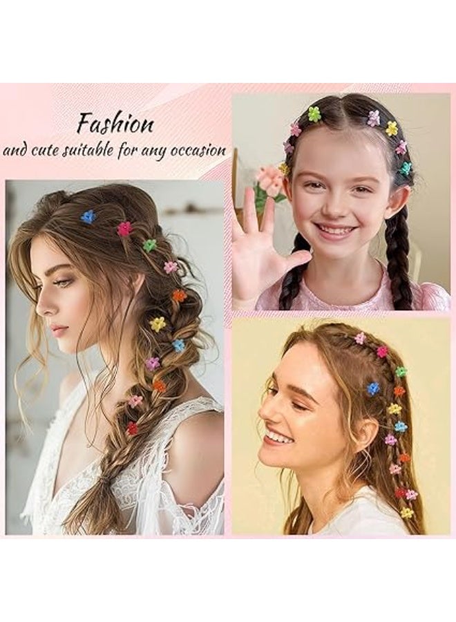 A set of 50 cute mini hair clips with colorful floral designs for girls and women - perfect for everyday hairstyles and special occasions. - Image 5