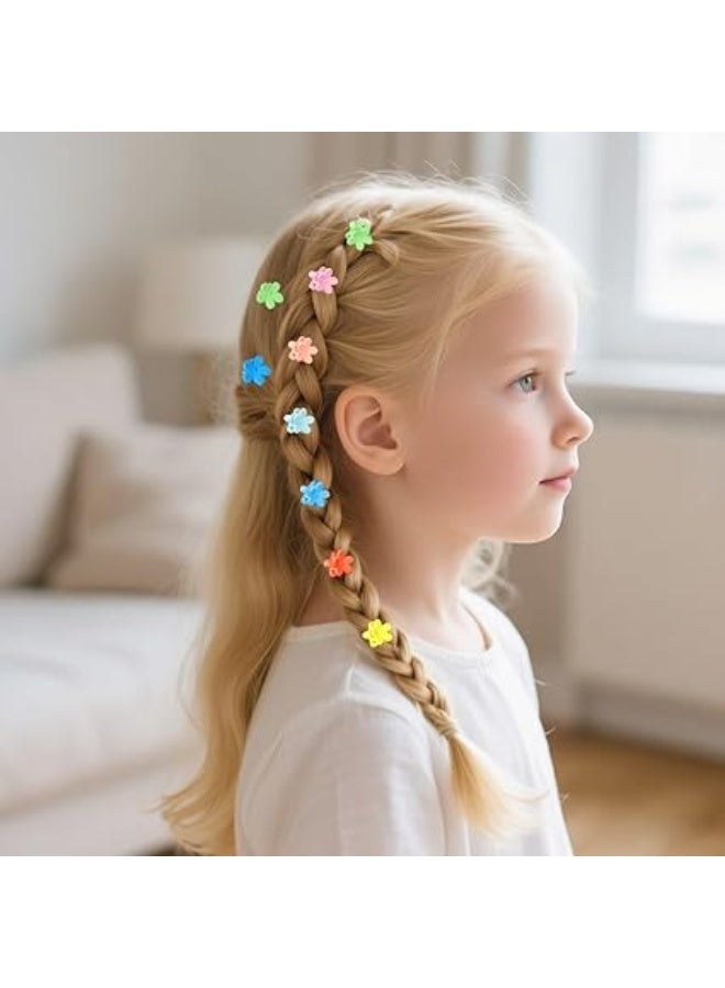A set of 50 cute mini hair clips with colorful floral designs for girls and women - perfect for everyday hairstyles and special occasions. - Image 2