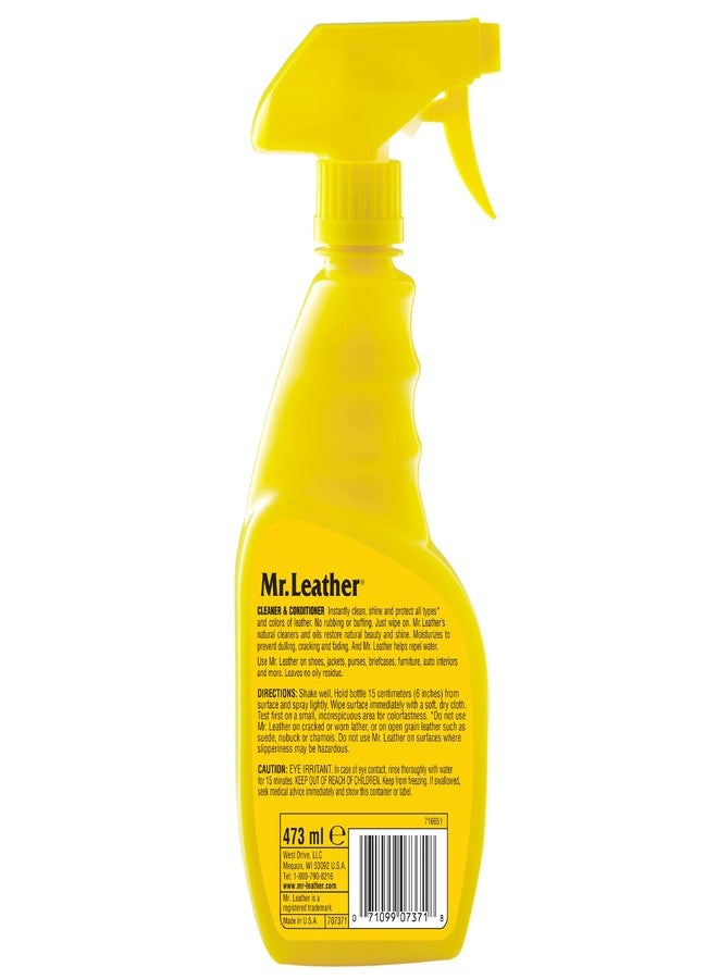 Mr. Leather Cleaner and Conditioner - Safe for All Leather & Vinyl - Hydrate and Shine with Water-Repellent Protection for Couches, Car Interior, Shoes, and Bags (16 oz) - Image 2