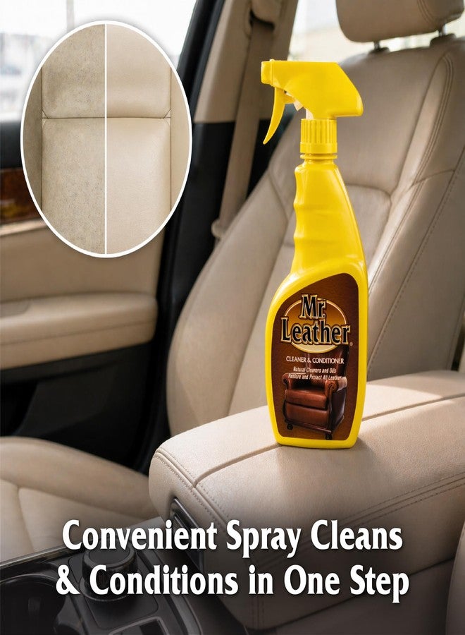 Mr. Leather Cleaner and Conditioner - Safe for All Leather & Vinyl - Hydrate and Shine with Water-Repellent Protection for Couches, Car Interior, Shoes, and Bags (16 oz) - Image 3