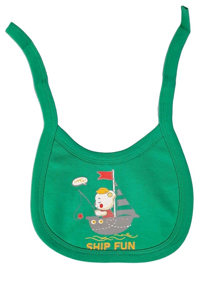 Ess Cubes Enterprise EssCubes Enterprise Super Soft Infant New Born Baby Boy and Baby Girls Clothes Shirt, Washable Diaper Nappy with Bib Set 3-6 Months (Dark Green) - Image 5