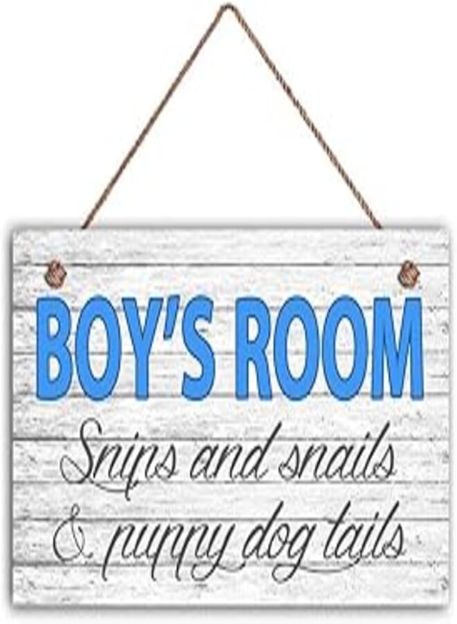 Generic MAIYUAN Boy's Room Sign, Snips and Snails, Boy's Room Decor, Nursery, Boy's Door Sign, 12x6 Sign(XU2474) 