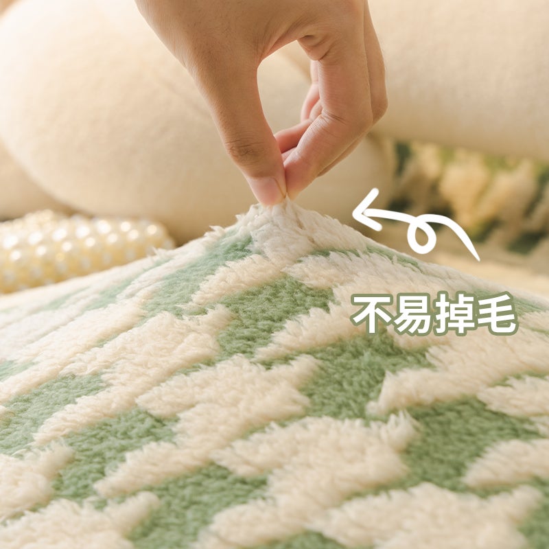 Shu Cotton Velvet Cream Style Sofa Cover Cloth Sofa Cushion All Year Round Cover Blanket Sofa Towel All-Inclusive Cover - Image 3