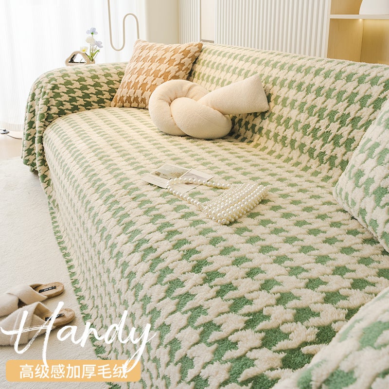 Shu Cotton Velvet Cream Style Sofa Cover Cloth Sofa Cushion All Year Round Cover Blanket Sofa Towel All-Inclusive Cover - Image 5