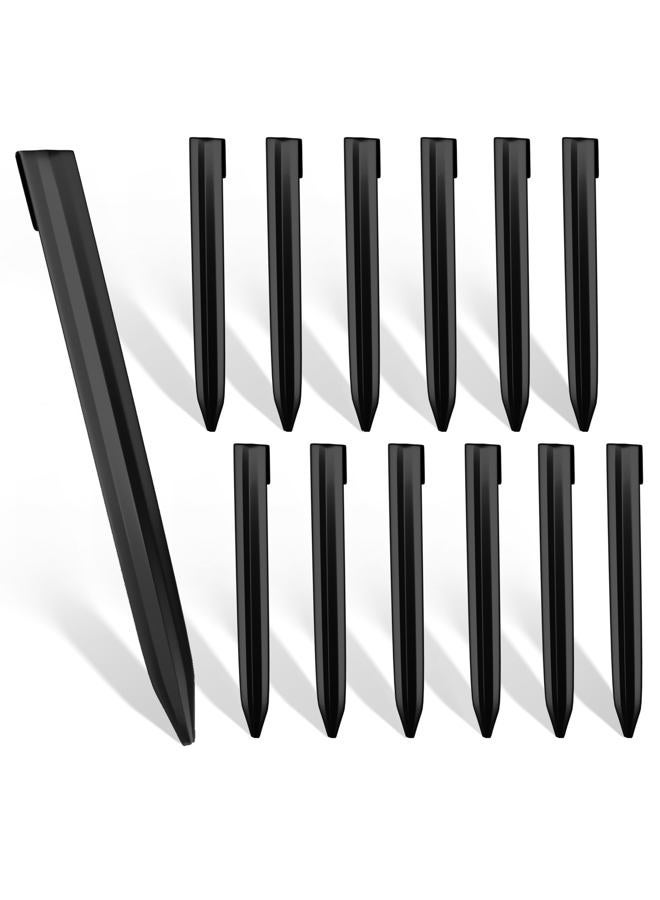 WORTH Garden Metal Garden Edging 12" Stakes - Black - Image 1