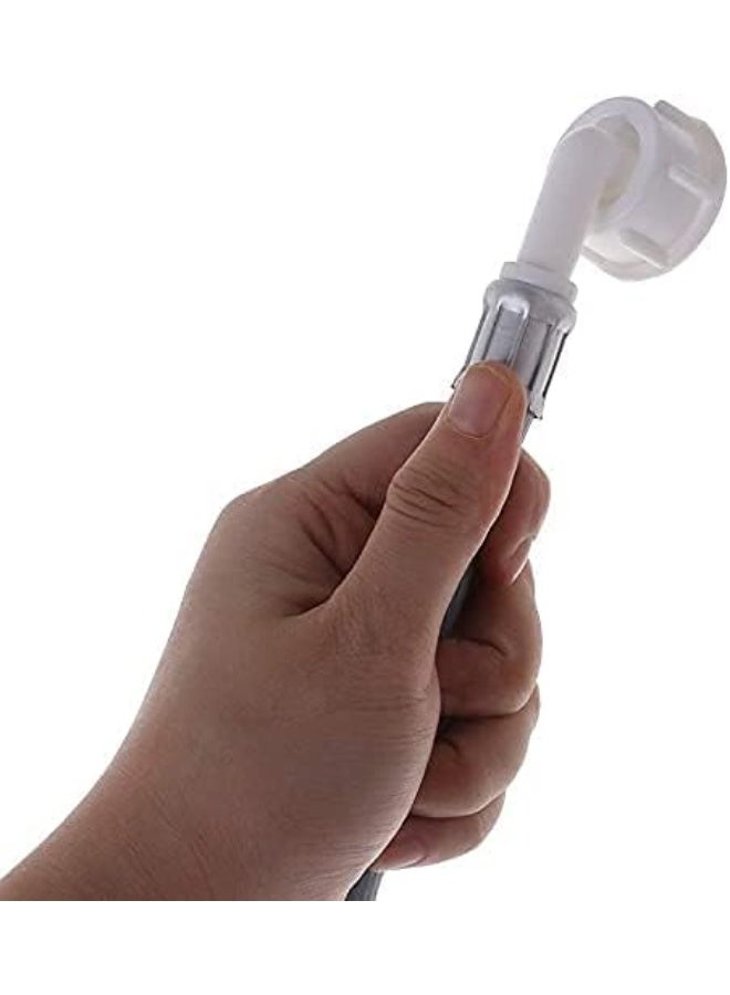 Puri Pro Universal Automatic Drum Cold Water Pipe Flexible 90 Degree Bend Inlet Washing Machine/Dishwasher Tube Hose Explosion-Proof 6-Point Extension Hose with 3/4 inch Connection, Grey Colour (1.5M) - Image 2