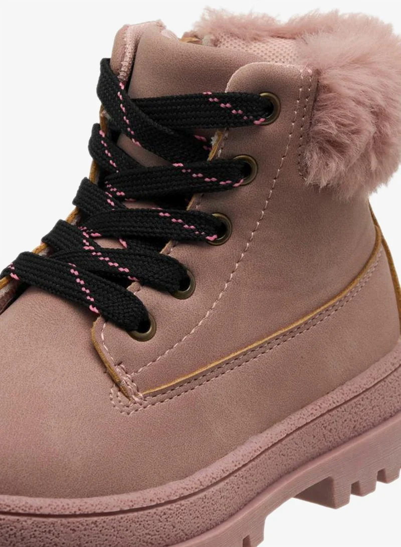 Flora Bella By Shoexpress Girls Faux Fur Detail High Cut Boots