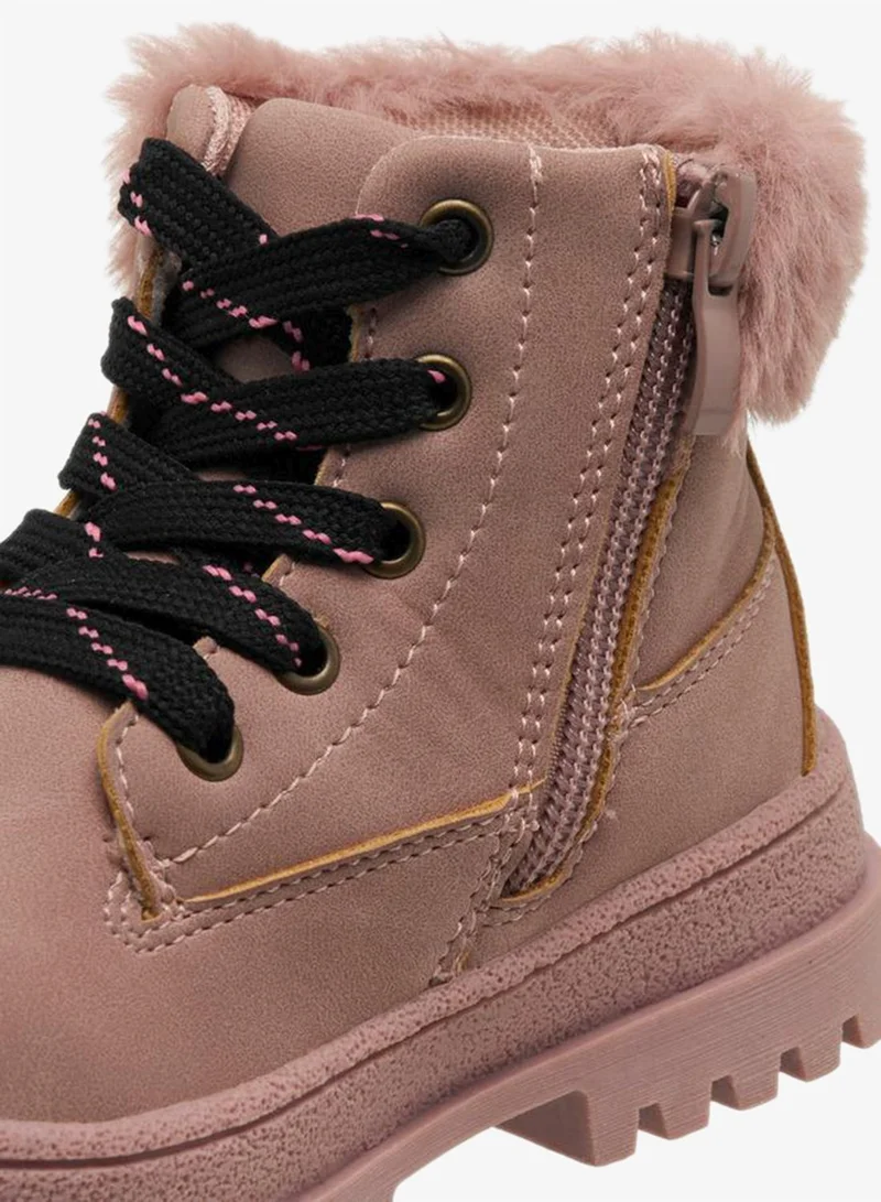 Flora Bella By Shoexpress Girls Faux Fur Detail High Cut Boots