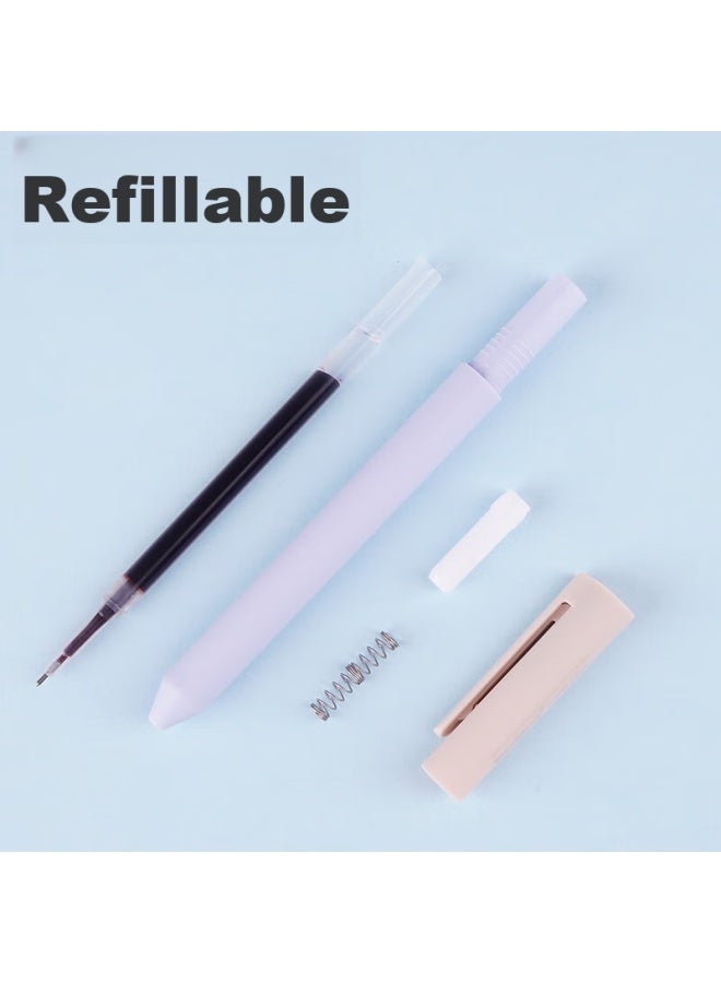 Snowhite Gel Pen, Colorful High-end Rotating Refill, Stylish Non-click Black Signature Pen, 0.5mm Needle Tip, Exam Pen, 6 Pens/box, G-601 Energetic Sweet  Series - Image 4