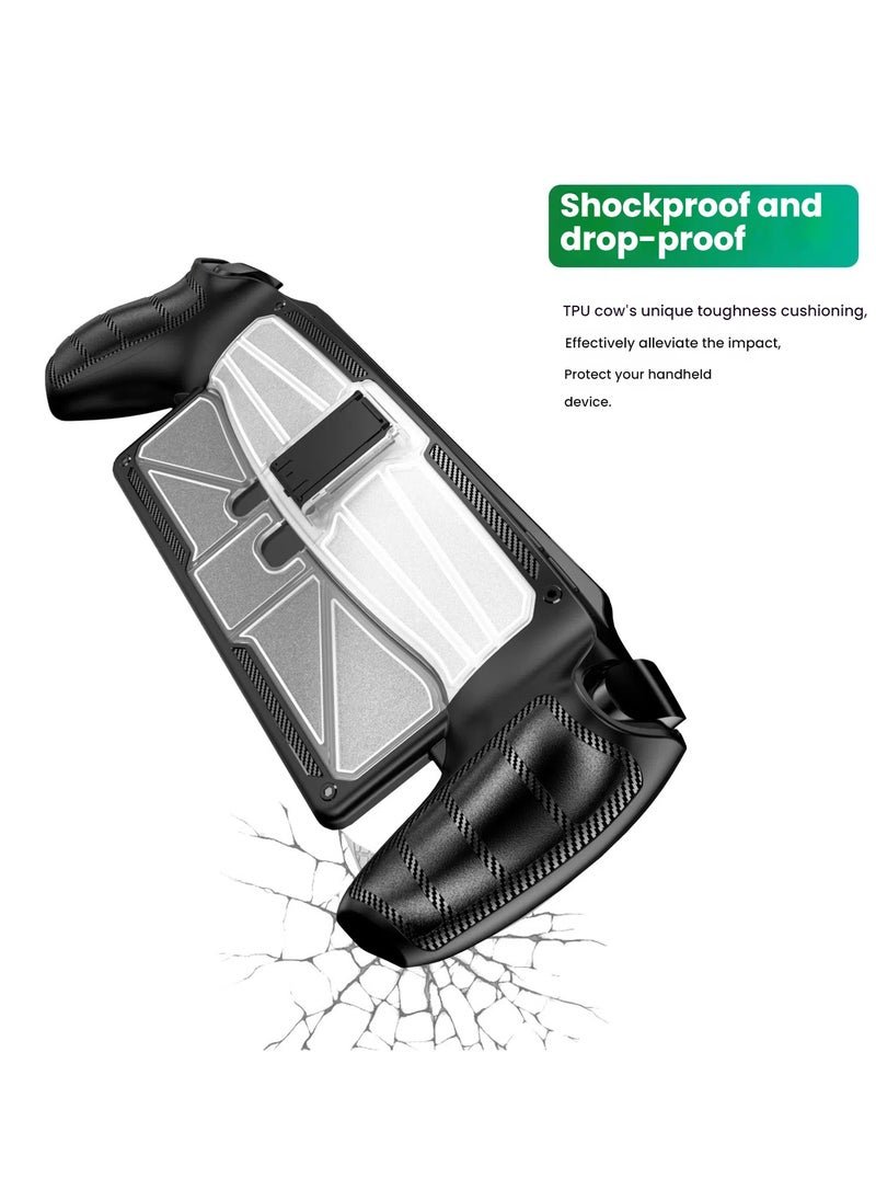 General Protective case for Sony PlayStation Portal, TPU+PC composite stand case for hardcore protection and easy handling.  - Image 4