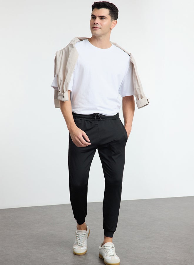 trendyol Black Regular/Normal Cut Color Block Sports Sweatpants TMNAW25EA00030 - Image 1