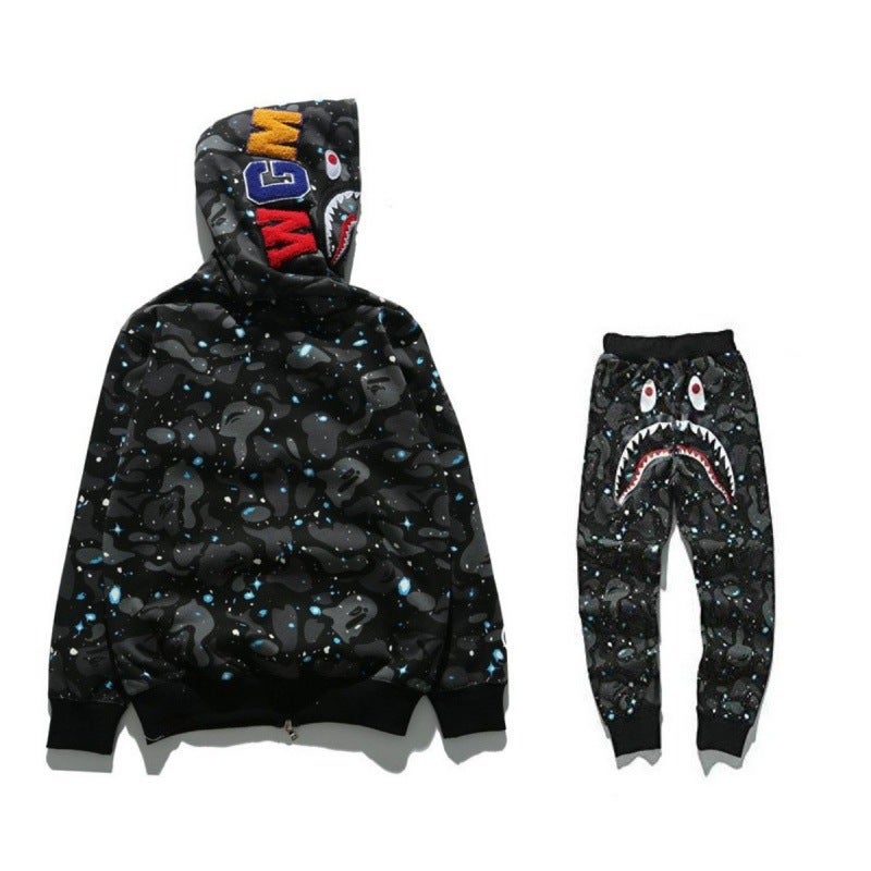 2023 Fashion Shark Hoodie Digital Print Couples Sweatshirt A201113393 - Image 1