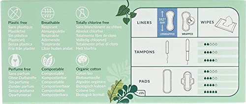 natracare Panty Liners, Cotton, 22 ct, 5 Boxes (110 Liners Total) - Image 2