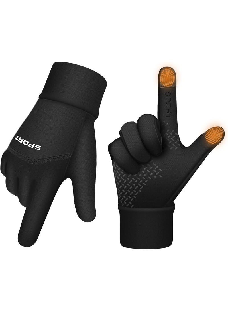 قفازات الشتاء للنساء الرجال الطقس البارد ، 14 درجة فهرنهايت قفازات ركوب الدراجات الشتائية للرجال النساء ، مع أصابع شاشة اللمس ، قفازات حرارية مقاومة للماء ، حساسية عالية ، مكافحة الساكنة ، للرياضات في الهواء الطلق ، حجم M - Image 1