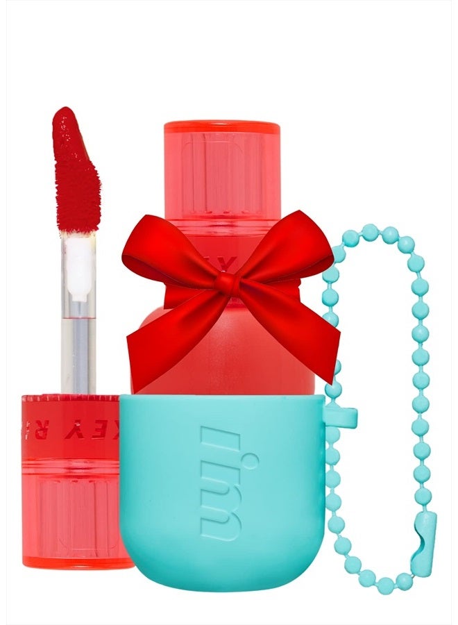 I'M MEME Water Gel Tint - Color Key Ring | Gift, Highly-pigmented, Long Lasting, Travel-Friendly, Lip Stain, 01 Coral Picnic, 0.09 Oz - Image 1