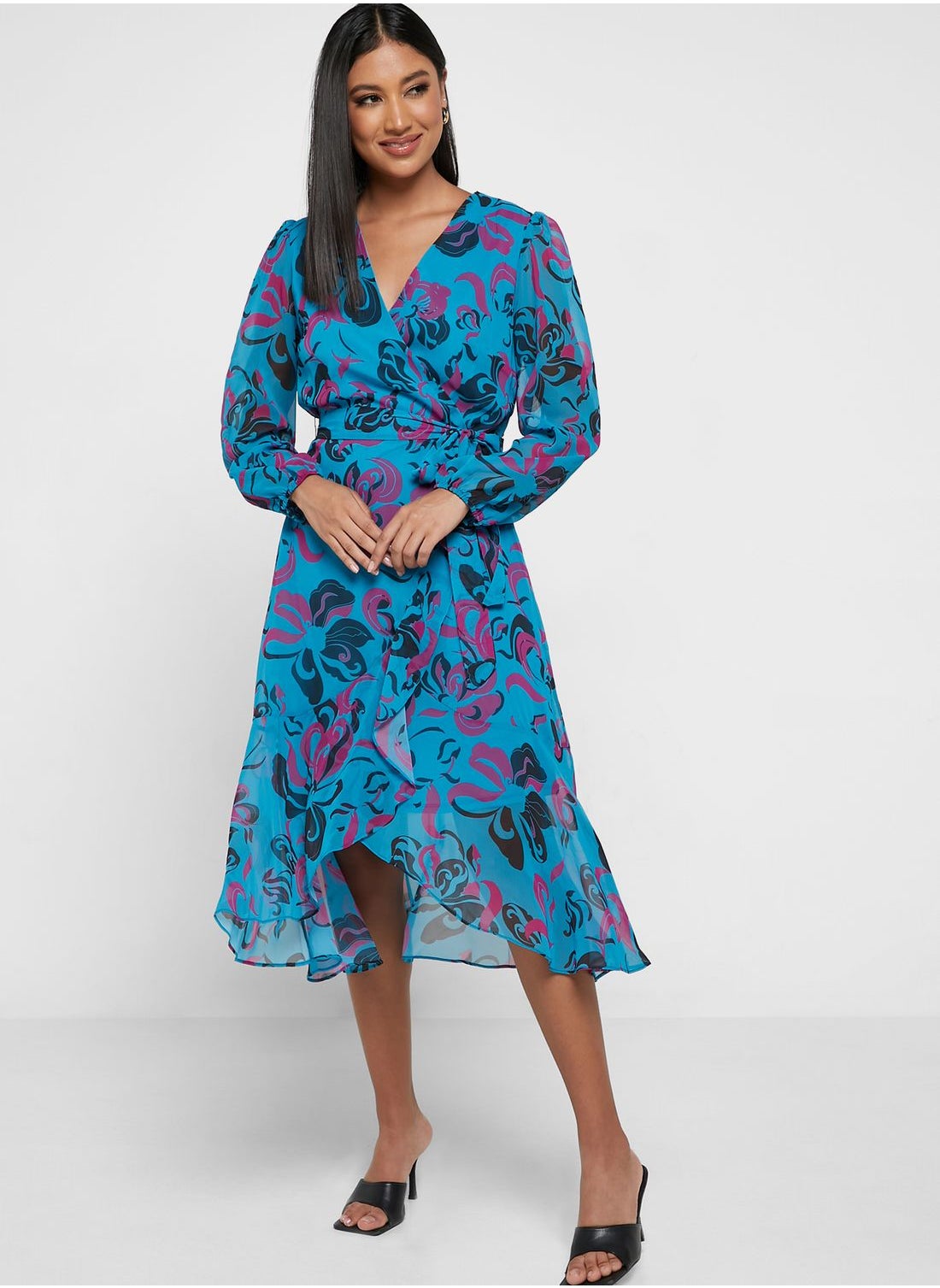 Wallis ruffle outlet dress