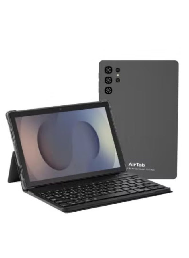 AirTab U25 Max Smart Tablet – 10.1" FHD Display, 16GB RAM, 1TB Storage, 10000mAh Battery, Dual Camera, Face Unlock & Wireless Arabic Keyboard – High-Performance Gray Android Tablet for Work, Study & Entertainment  - Image 2