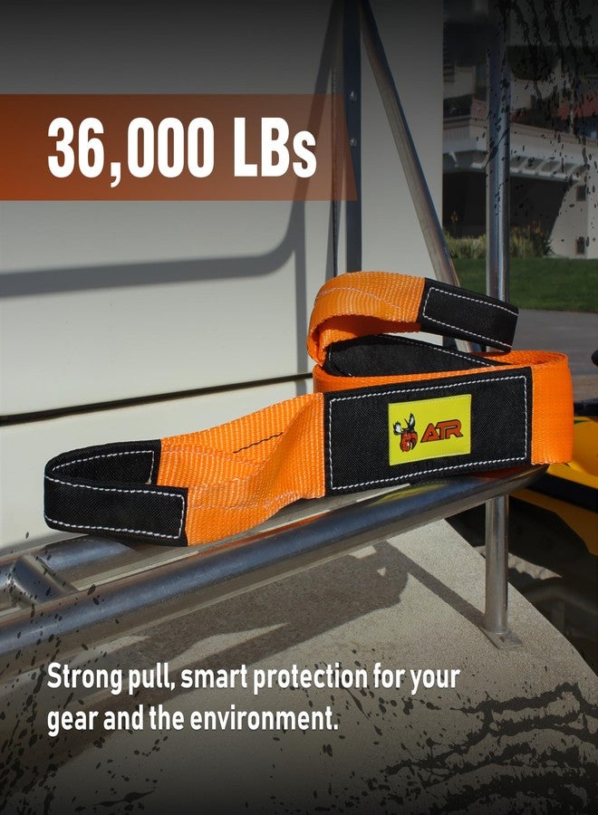 ATR Tree Saver Strap 3.5" x 8ft - 36,000 lbs Break Strength, Heavy Duty Tow Strap for Winch, Off-Road Recovery, Truck, Jeep, Short Polyester Recovery Rope with Loops - Image 4