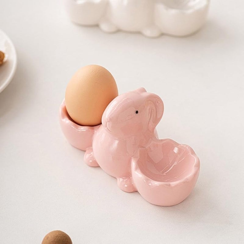 Soft Boiled Egg Holder Rabbit Shape Egg Cup Kitchen Breakfast Tool Color A - Image 5