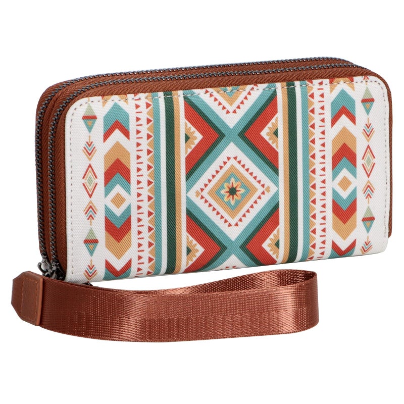WHHMK Cute Wallet, Rfid Wallet for Women, 2026 Boho Aztec Ladies Wallets with Wrist Strap, Women's Wallets is Capable of Holding Coins Passport Phone Credit Cards Cash - Image 1