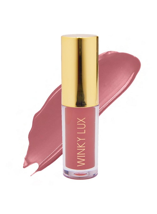 وينكي لوكس زيت شفاه وينكي لوكس فيري ثير، زيت شفاه وردي فاتح، ملمع شفاه مرطب، بلسم شفاه وردي لامع ملون، ملمع شفاه غير لزج، لون شفاه درابيد إن كولور بزيت الجوجوبا، ميوز - Image 1