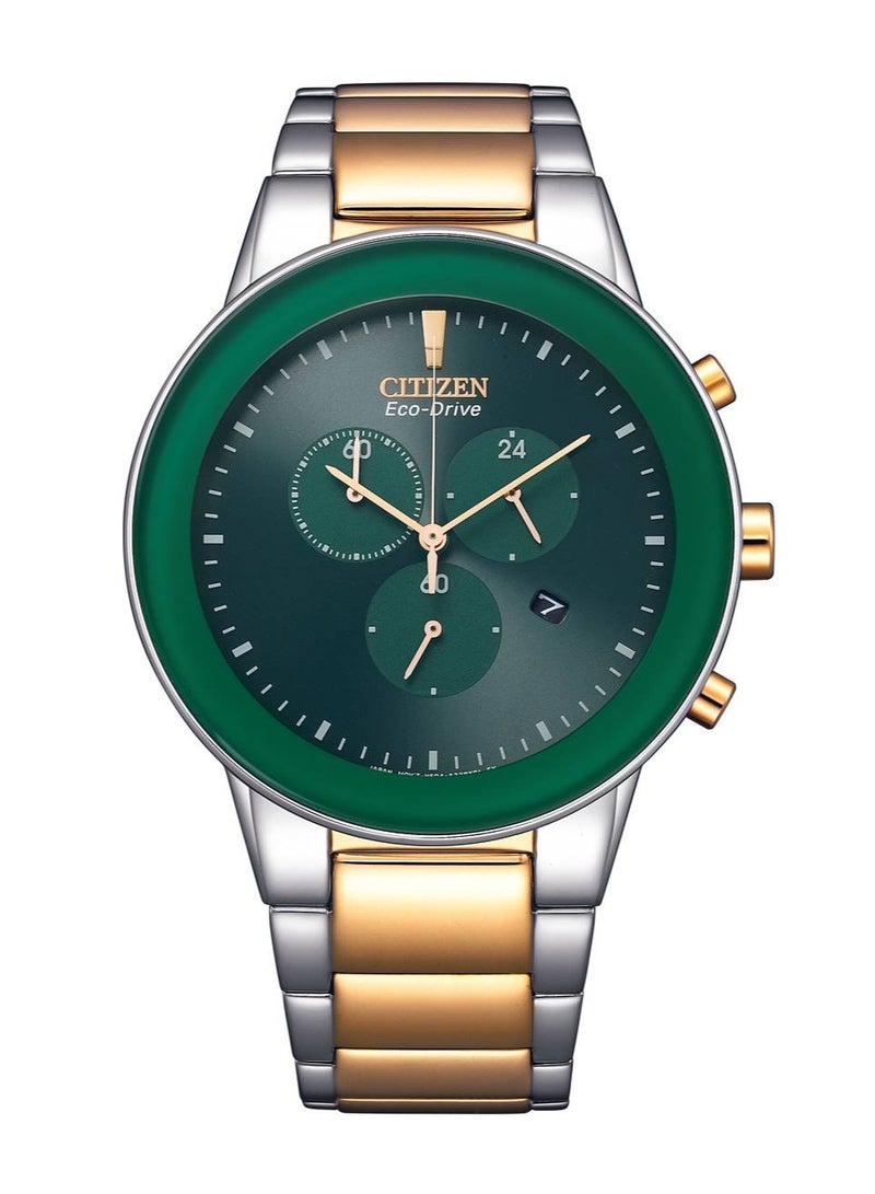 CITIZEN Eco-Drive Chronograph Stainless Steel Men's Watch AT2244-84X