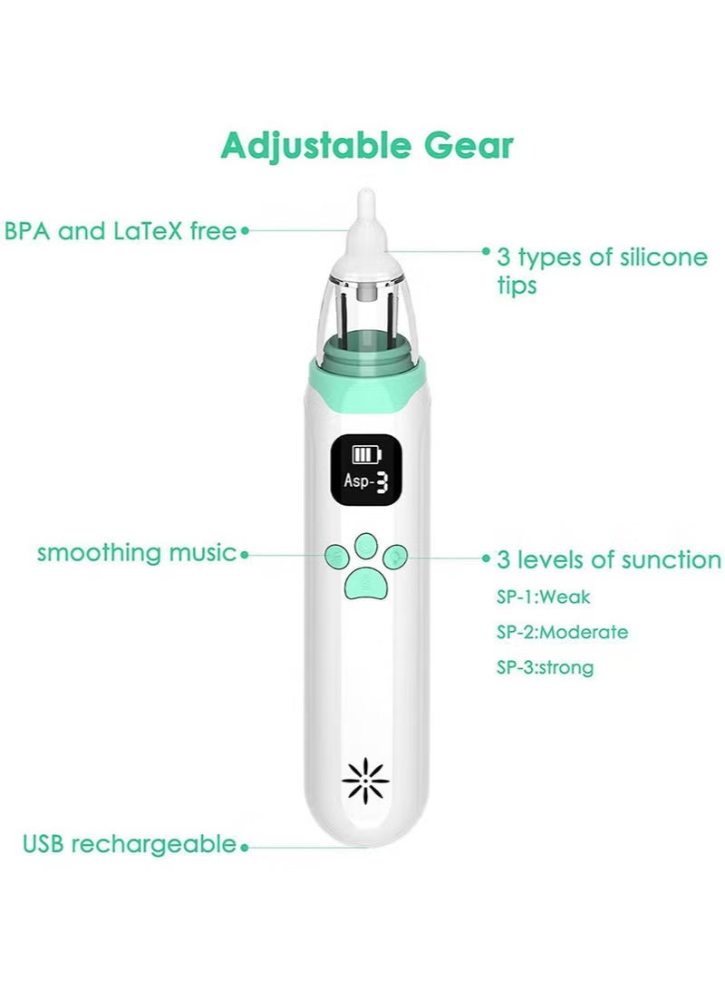 Electric Silent Baby Nasal Aspirator Automatic Nose Cleaner With Silicone Nose Tips Music Soothing Function Rechargeable Portable Nasal - Image 5