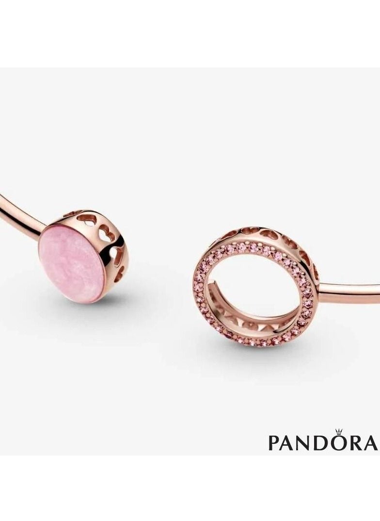PANDORA - Pink Bracelet with Sinuous Lines - Image 1