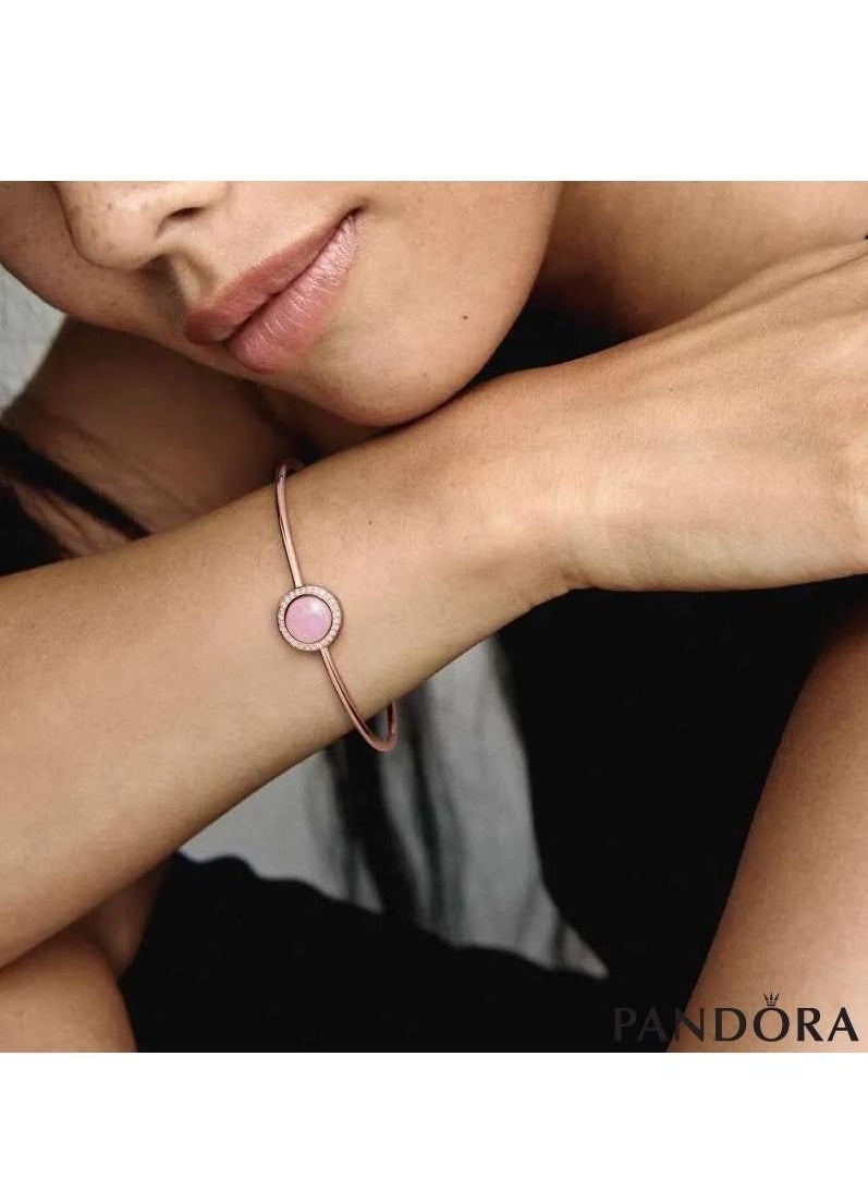PANDORA - Pink Bracelet with Sinuous Lines - Image 1