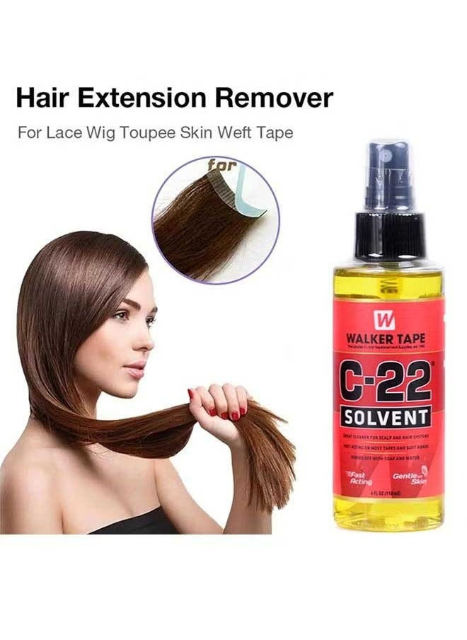 Walker Tape - C-22 Solvent Fast Glue Remover 118ml, Fast Acting Hair Extension Remover Wig Glue Remover, Hair Extension Tape Remover, Hair Remover, Wig Tape, Double Sided Hair Extension Tape - Image 1