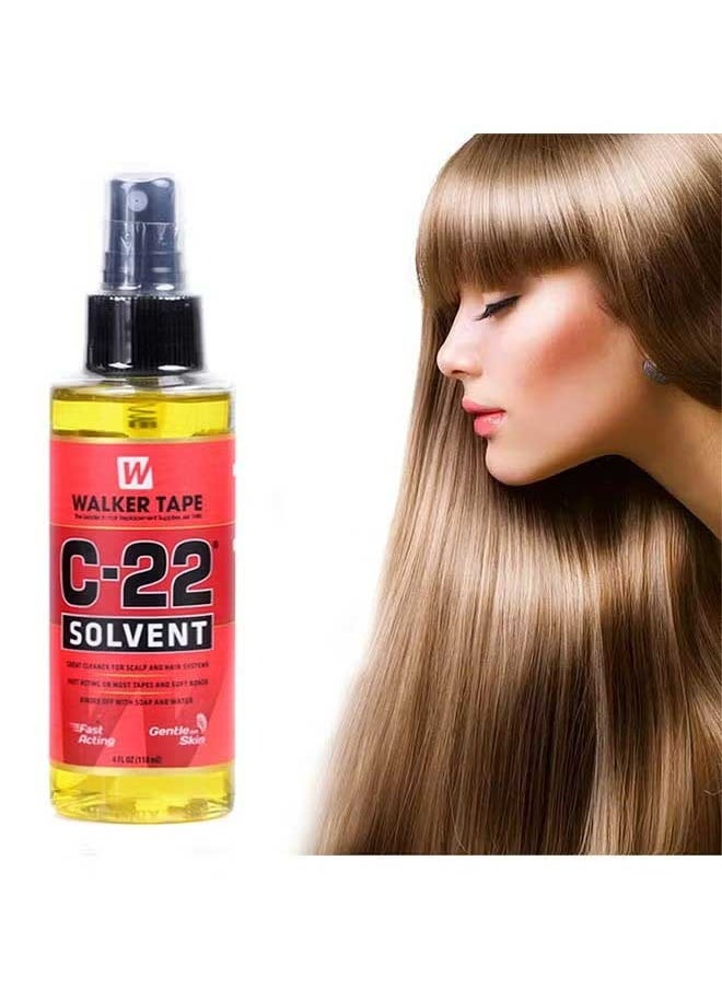 Walker Tape - C-22 Solvent Fast Glue Remover 118ml, Fast Acting Hair Extension Remover Wig Glue Remover, Hair Extension Tape Remover, Hair Remover, Wig Tape, Double Sided Hair Extension Tape - Image 1