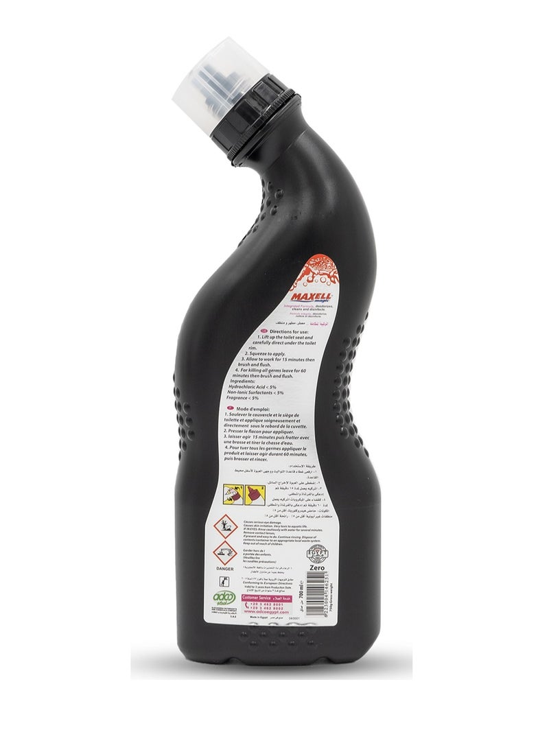 Maxell Magic Maxell Magic Toilet Cleaner | 700ml Zero Scented Bathroom & Floor Disinfectant Powerful Stain Removal, Rust & Limescale Eliminator, Deodorizer & Germ-Killer  - Image 2