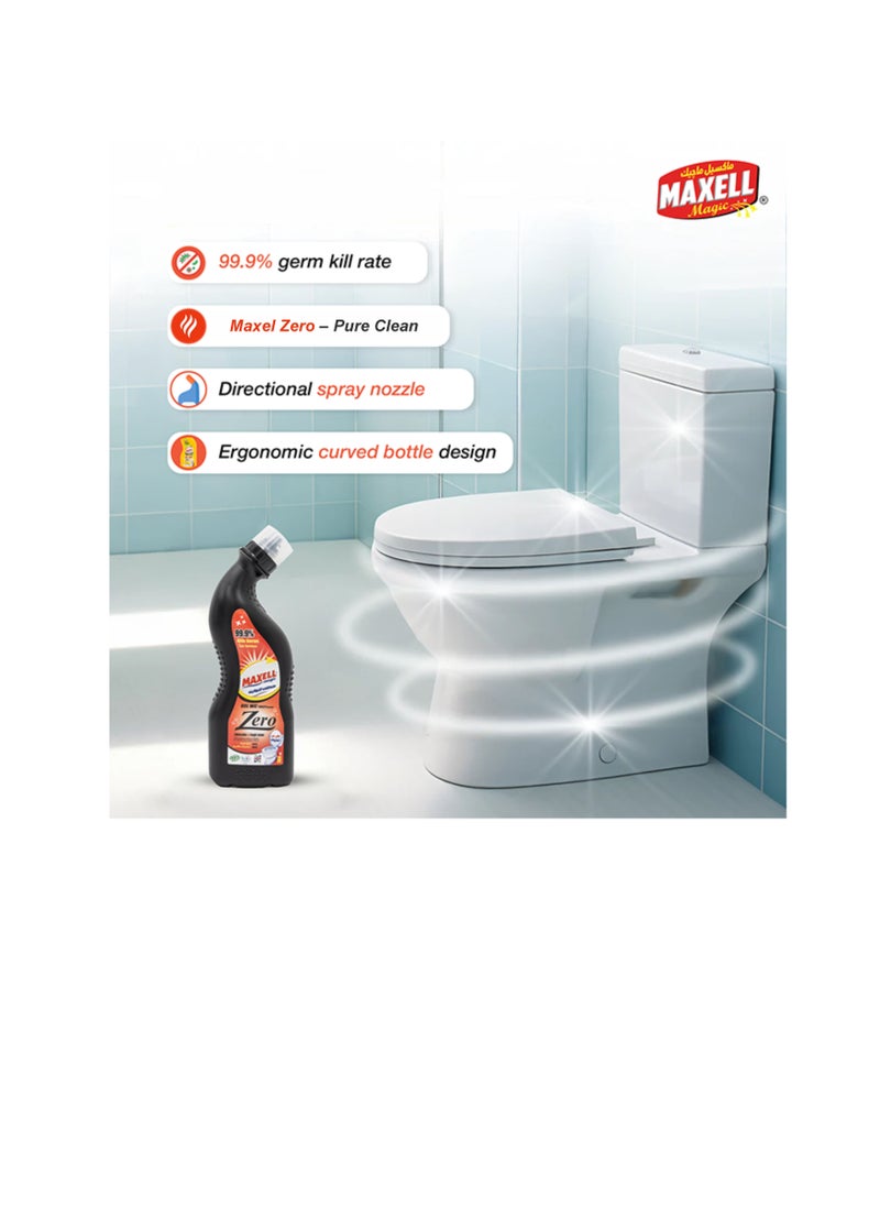 Maxell Magic Maxell Magic Toilet Cleaner | 700ml Zero Scented Bathroom & Floor Disinfectant Powerful Stain Removal, Rust & Limescale Eliminator, Deodorizer & Germ-Killer  - Image 3