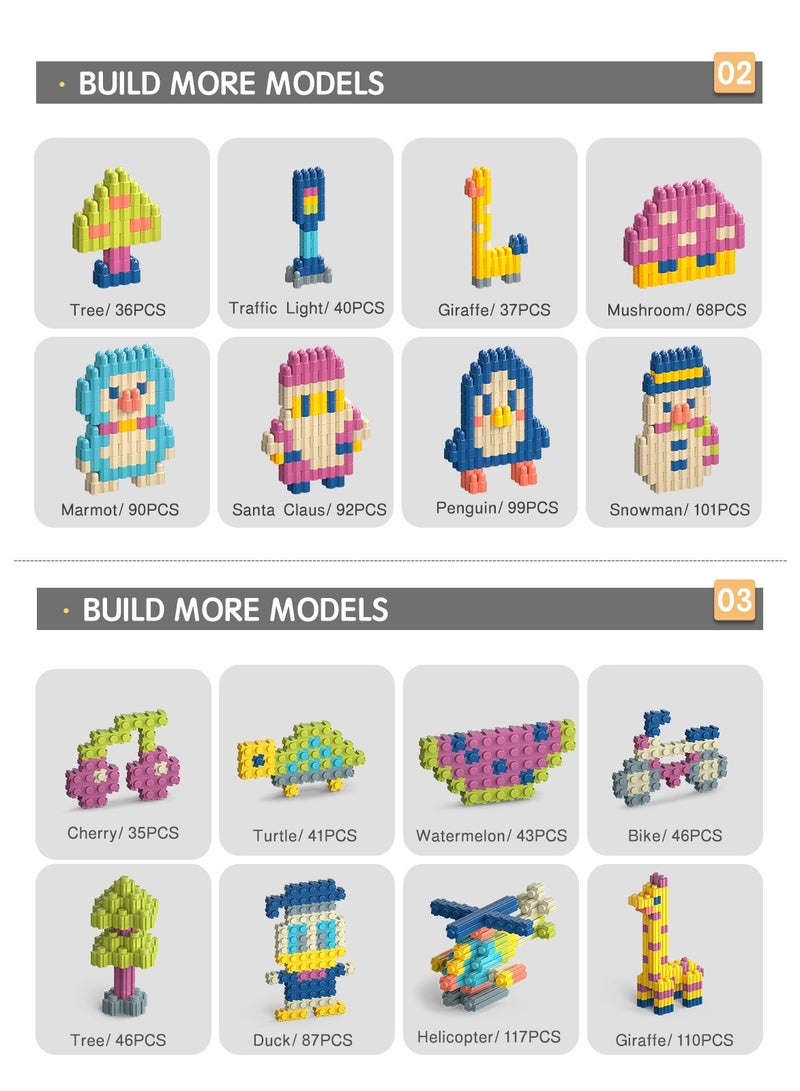 Loquat 220 PCS DIY Building Blocks Set, Stacking Blocks With Storage Box, Learning STEM Building Toys for 3 Years+ Kids - Image 2