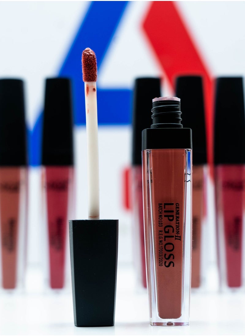 Menow Moisturizing Lip Gloss up to 16HR 6 Pcs - Group 2 Multicolor  - Image 2