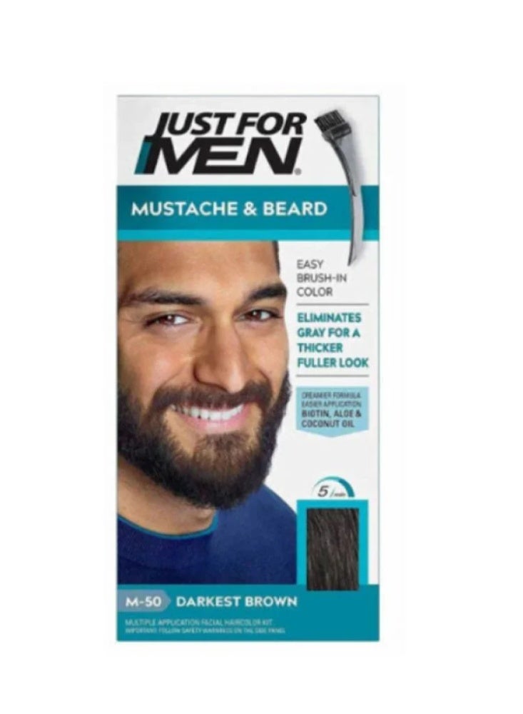 Mustache & Beard Dye for Men - No. M-50 Extra Dark Brown | 28g